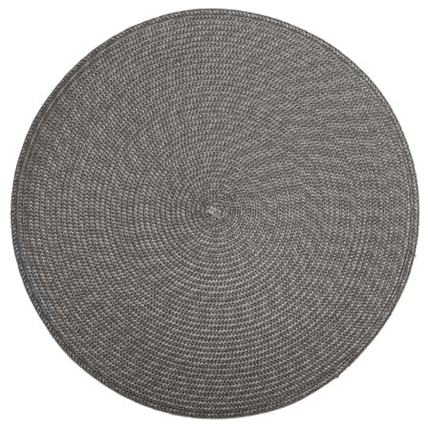 Round Woven Placemat Grey