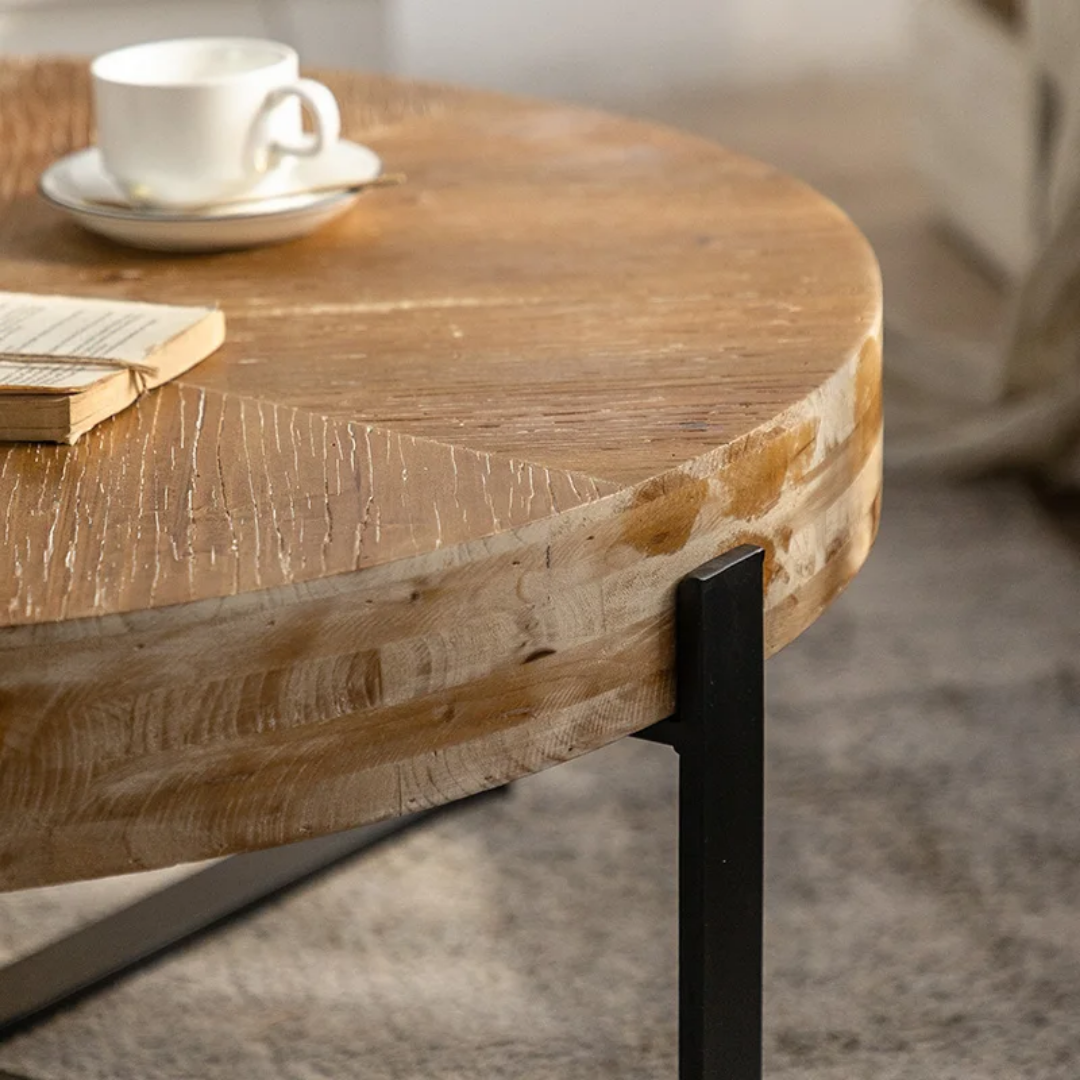 Round Wooden Coffee Table