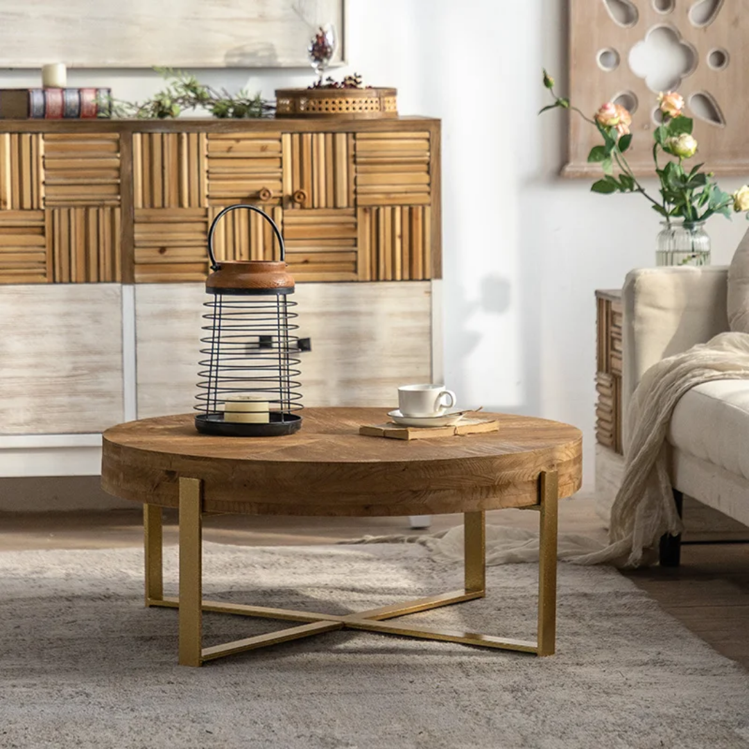 Round Wooden Coffee Table
