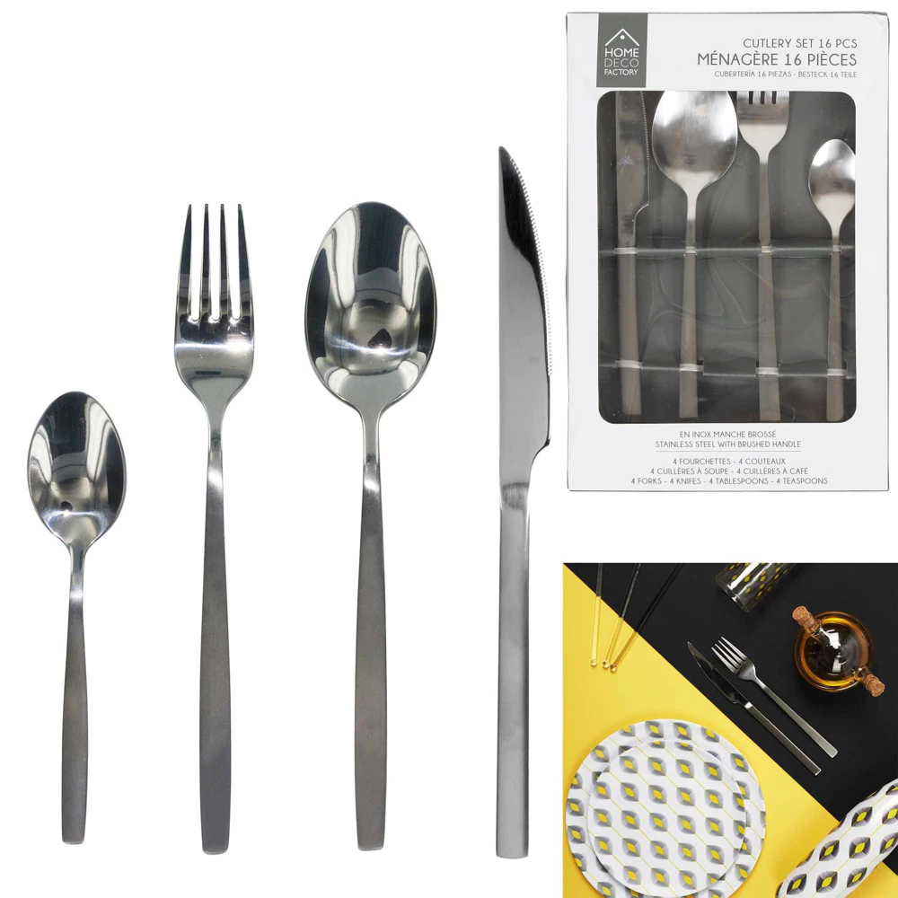 16-Piece Stainless Steel Cutlery Set
