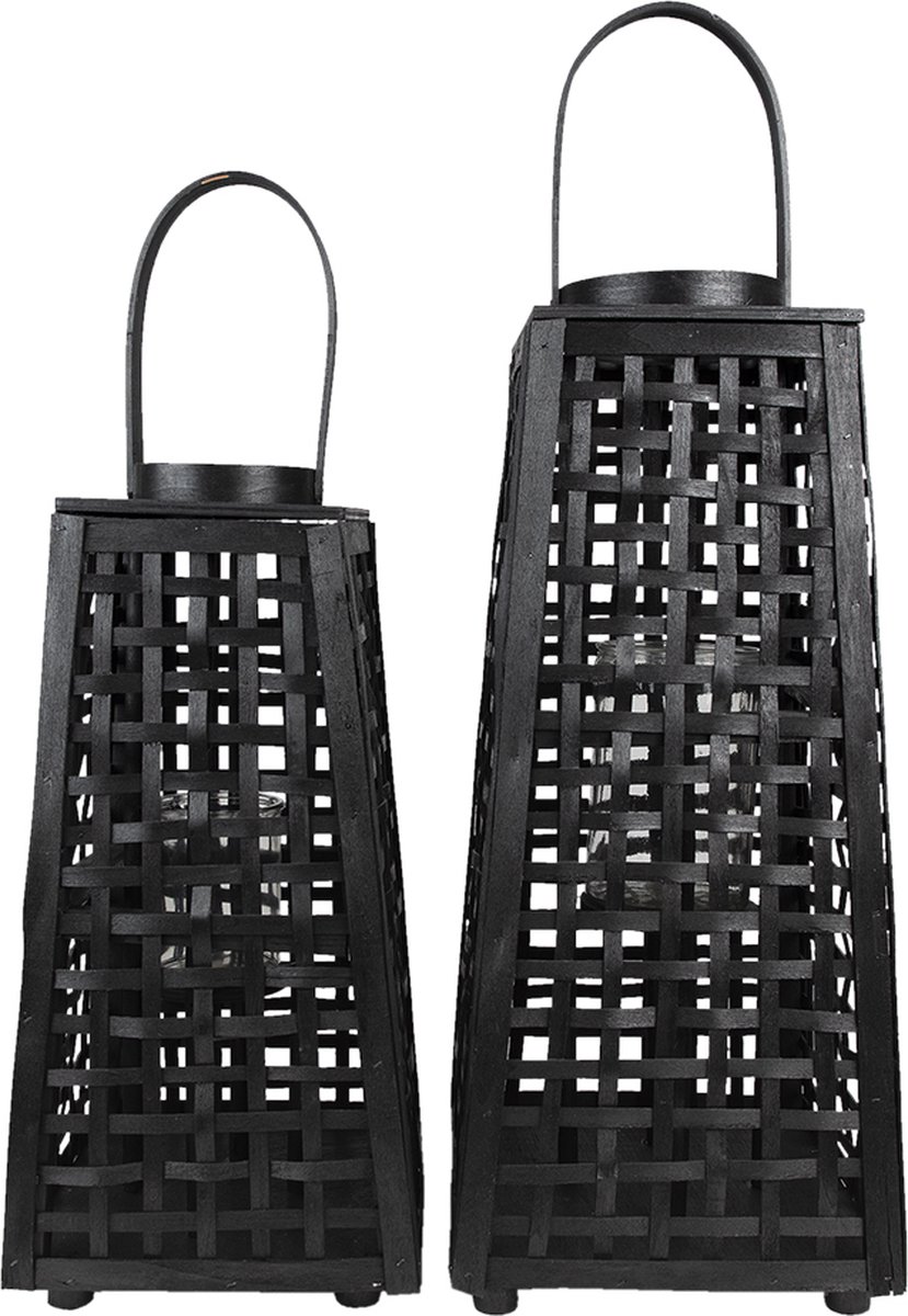 Black Woven Lantern 45cm