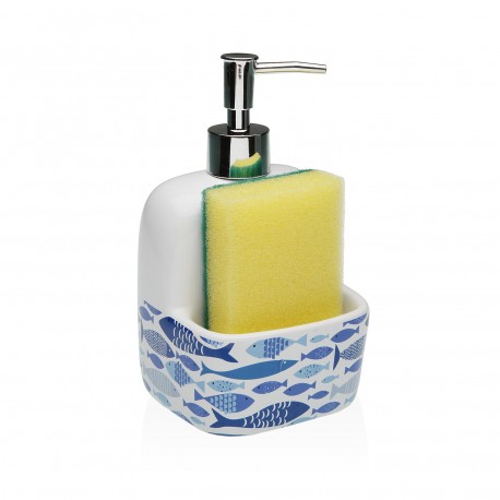 Aqua Soap Dispenser with Sponge Holder