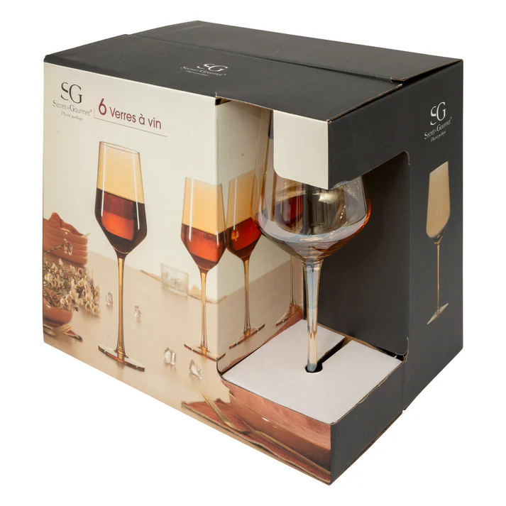 Amber Wine Glasses Set 