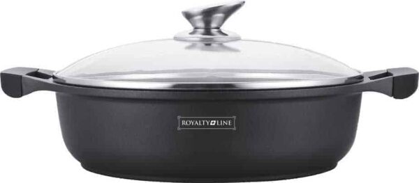 Marble 32cm Casserole Pot with Glass Lid