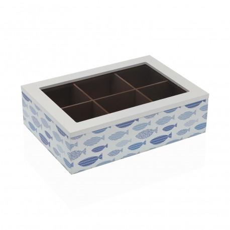 Aqua Decorative Tea Storage Box