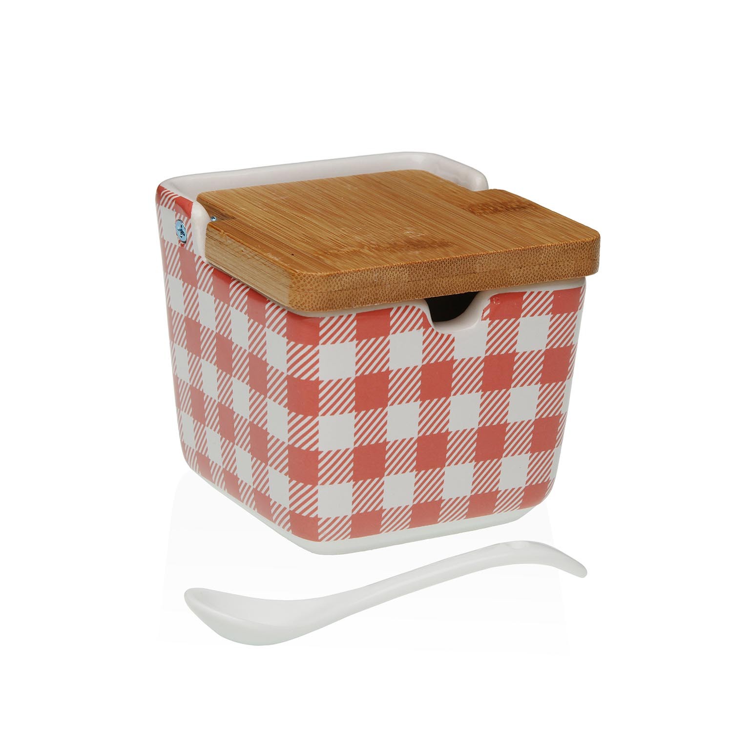 Ceramic Storage Box with Wooden Lid