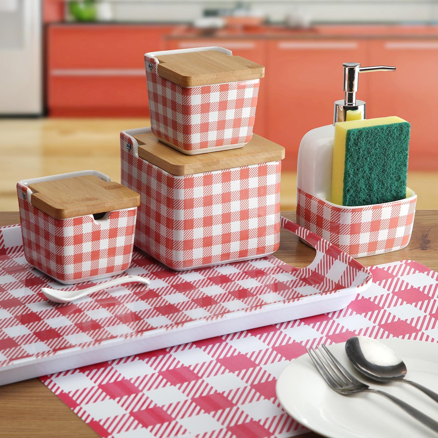 Red and White Checkered Placemat