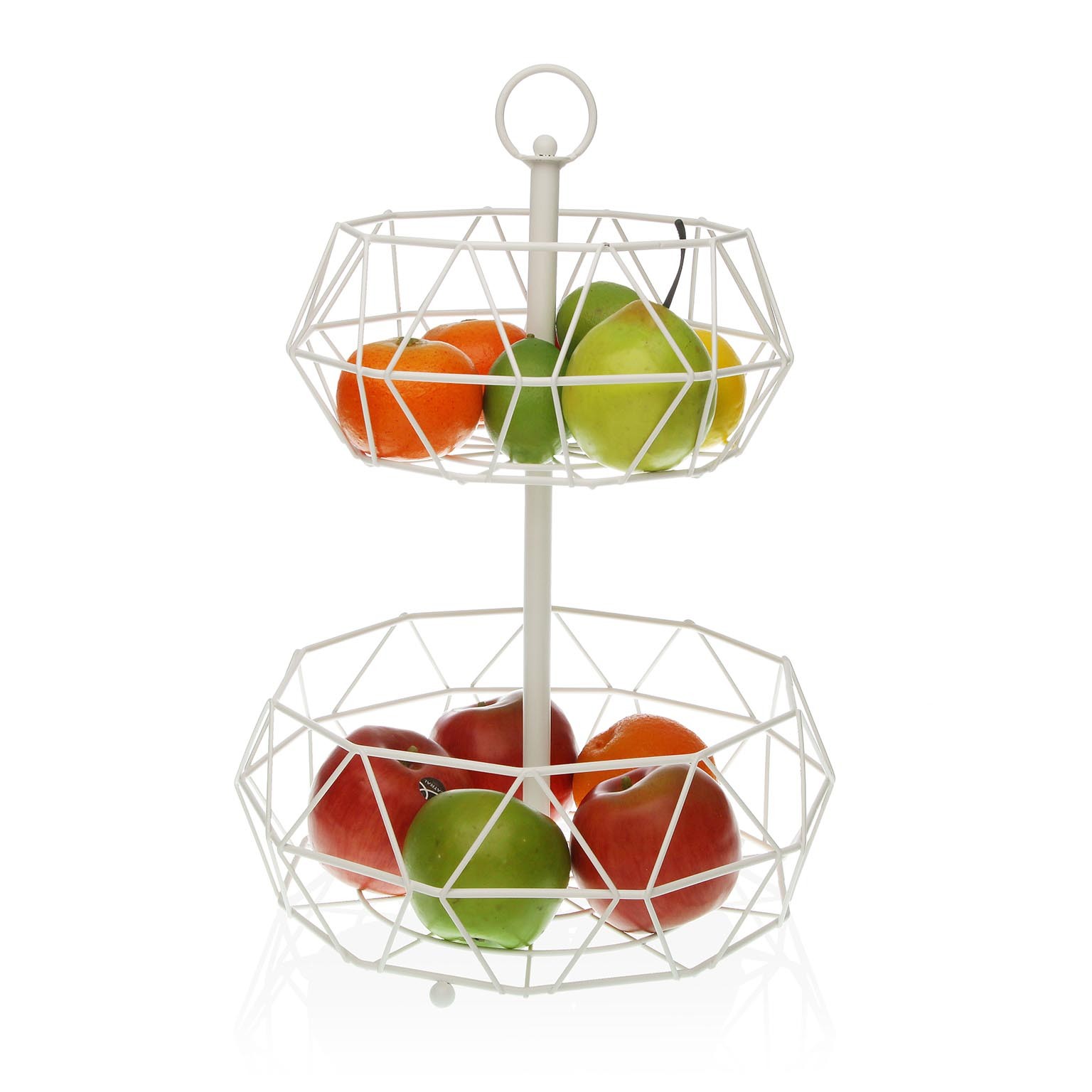 Two-Tier Metal Fruit Basket