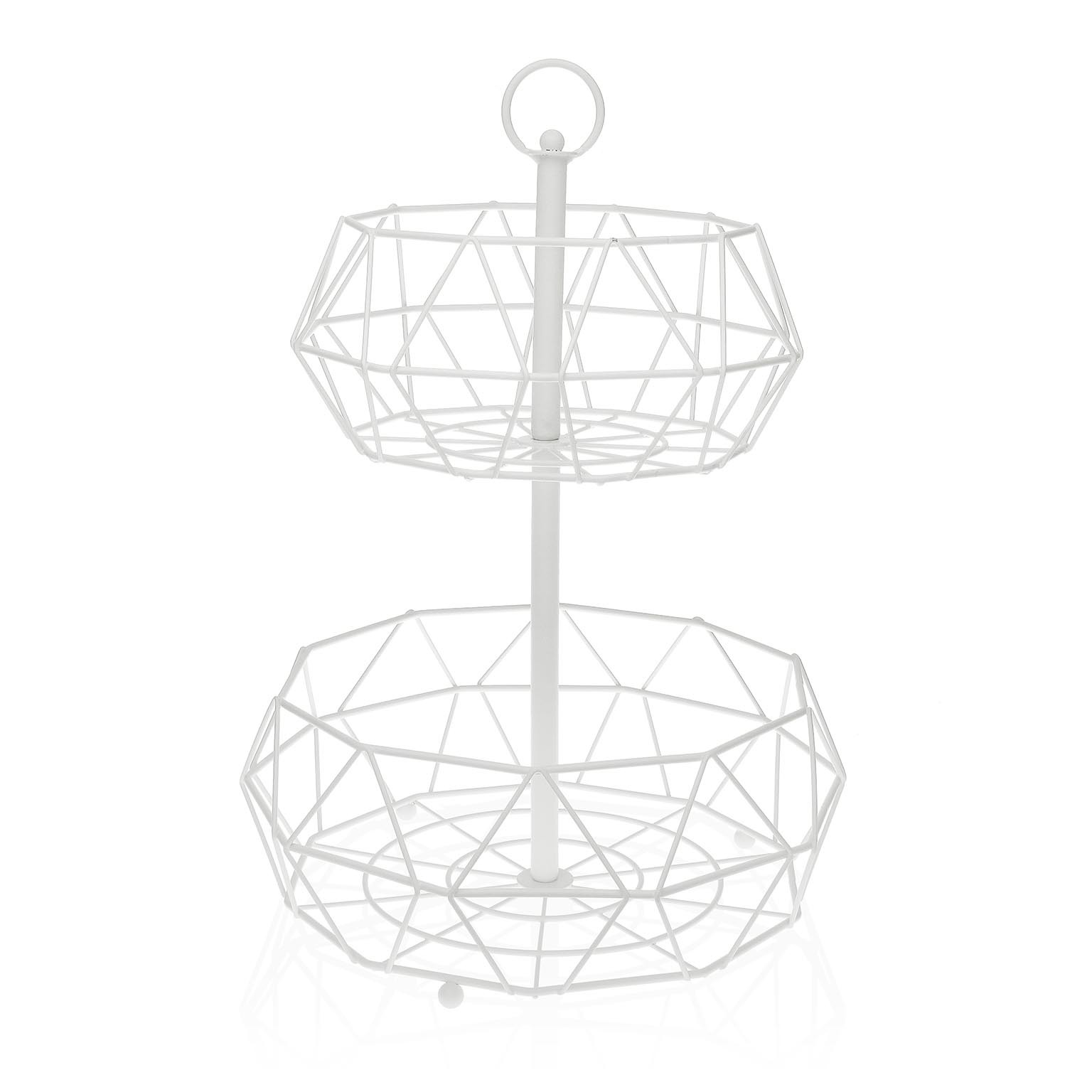 Two-Tier Metal Fruit Basket