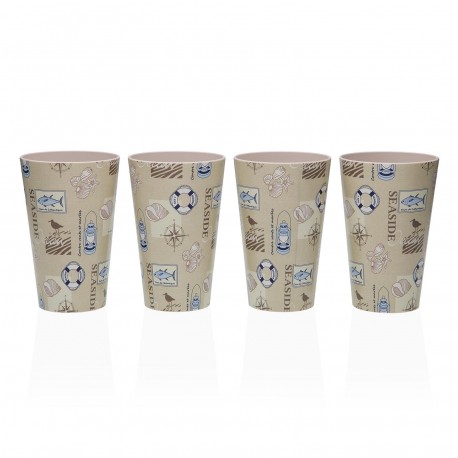 Seaside Melamine Cups - Set of 4