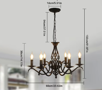 Vintage 6-Light Chandelier