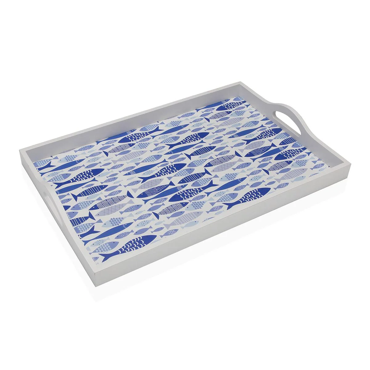 Aqua Wooden Serving Tray 