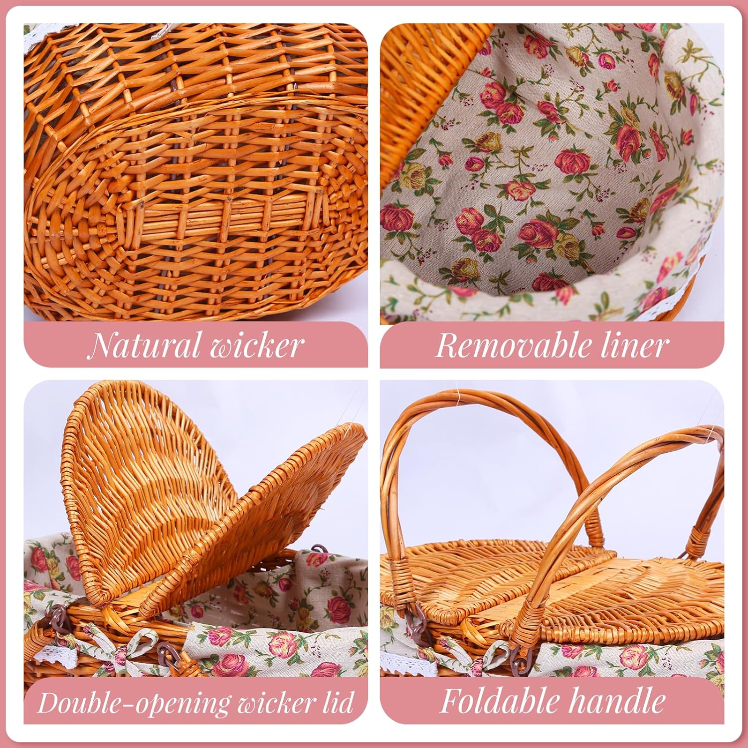 Wicker Picnic Basket Set