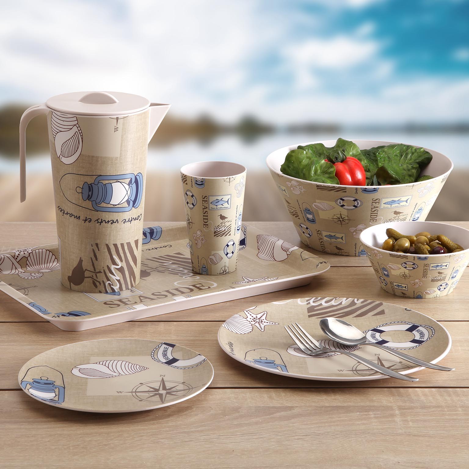 Seaside Melamine Side Plate 