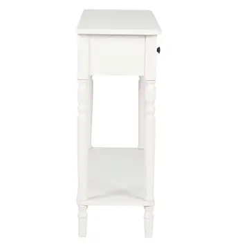 White Console Table with bottom shelf 