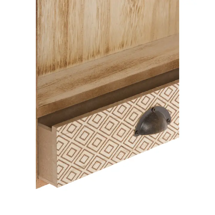 Wooden Key Holder with Drawer