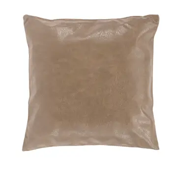 Taupe Faux Leather Cushion 