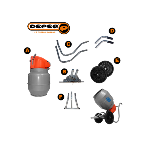 Mezcladora de Concreto Deper 150Lt Motor Eléctrico WEG 110V C150D