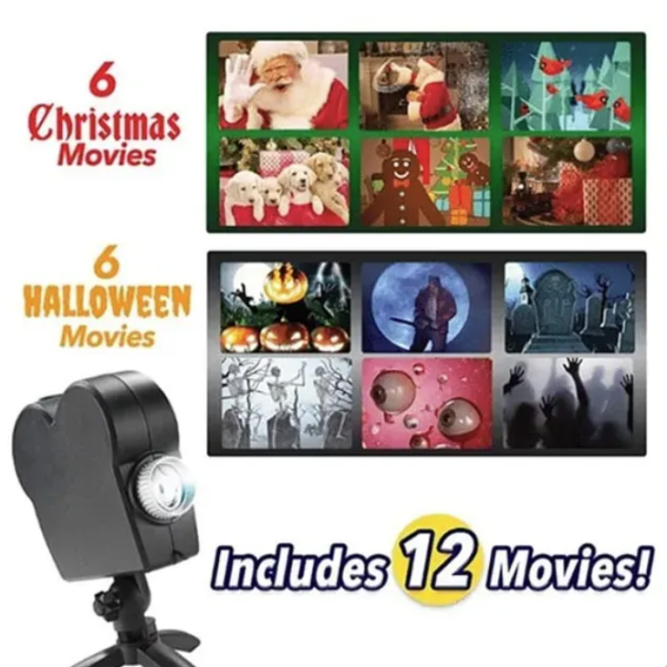 🔥Hot Sale 60% OFF💀 2025 New Upgrade Halloween/Christmas Holographic Projection