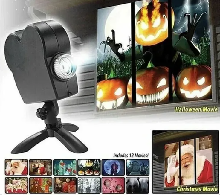 🔥Hot Sale 60% OFF💀 2025 New Upgrade Halloween/Christmas Holographic Projection