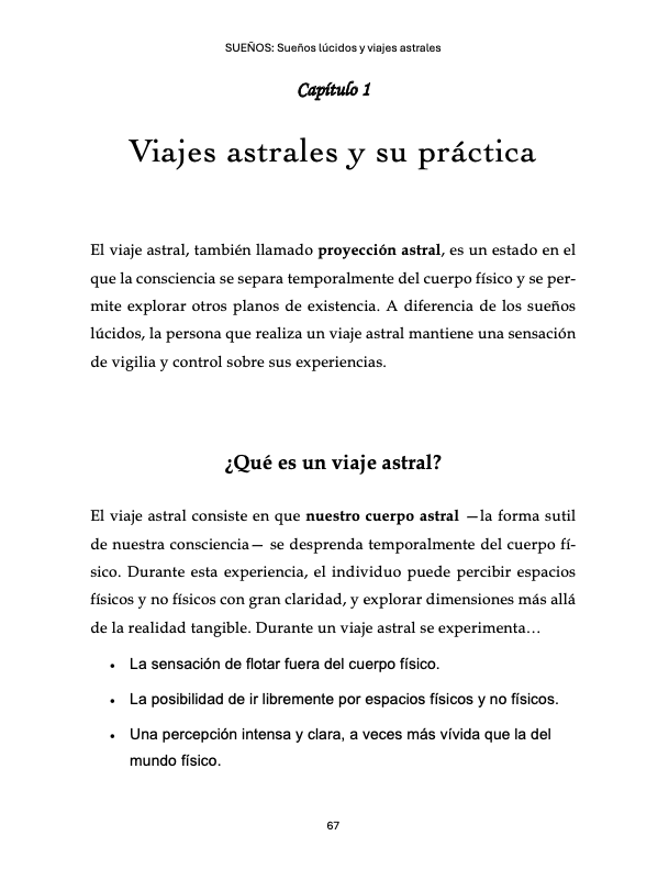 Sueños, sueños lúcidos y viajes astrales