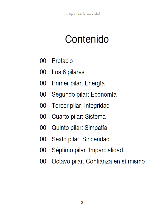 Los 8 pilares de la prosperidad