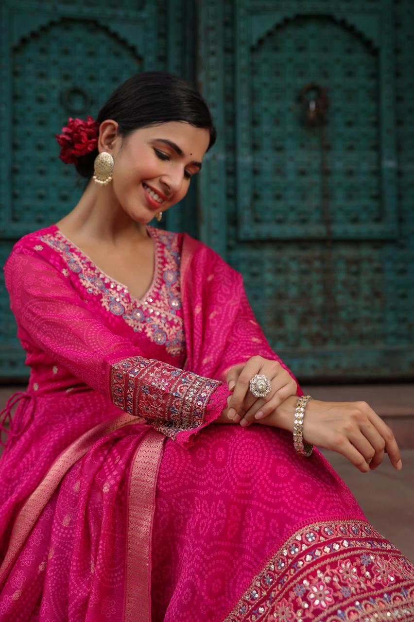 Embroidered Pink Salwar Kameez