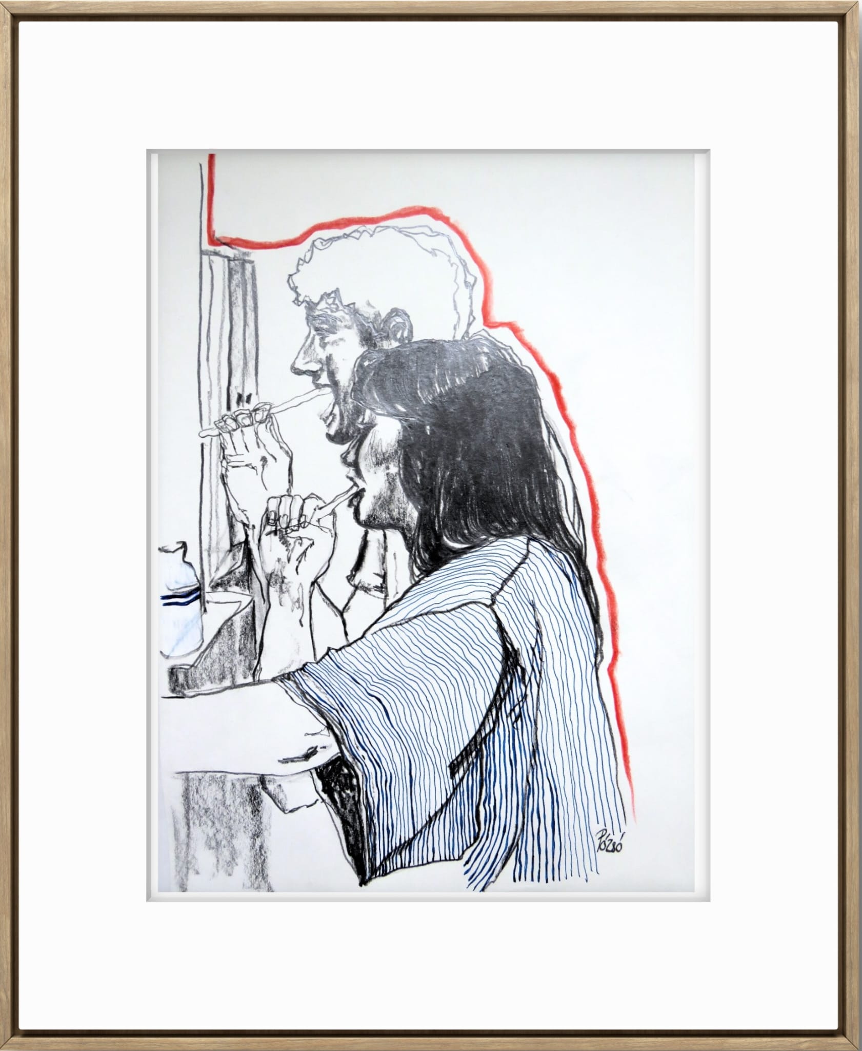 "Le rituel du matin" A3 Print (Mounted A2)