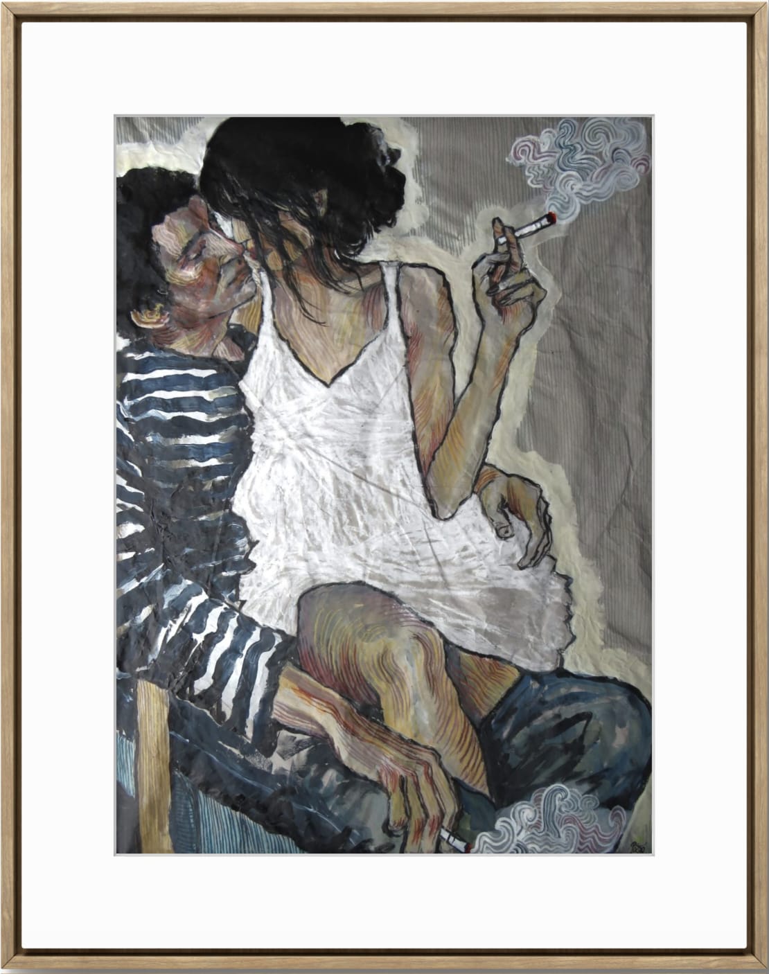 "Dans les Bras de la Tendresse" - A3 Fine Art Print (Mounted A2)