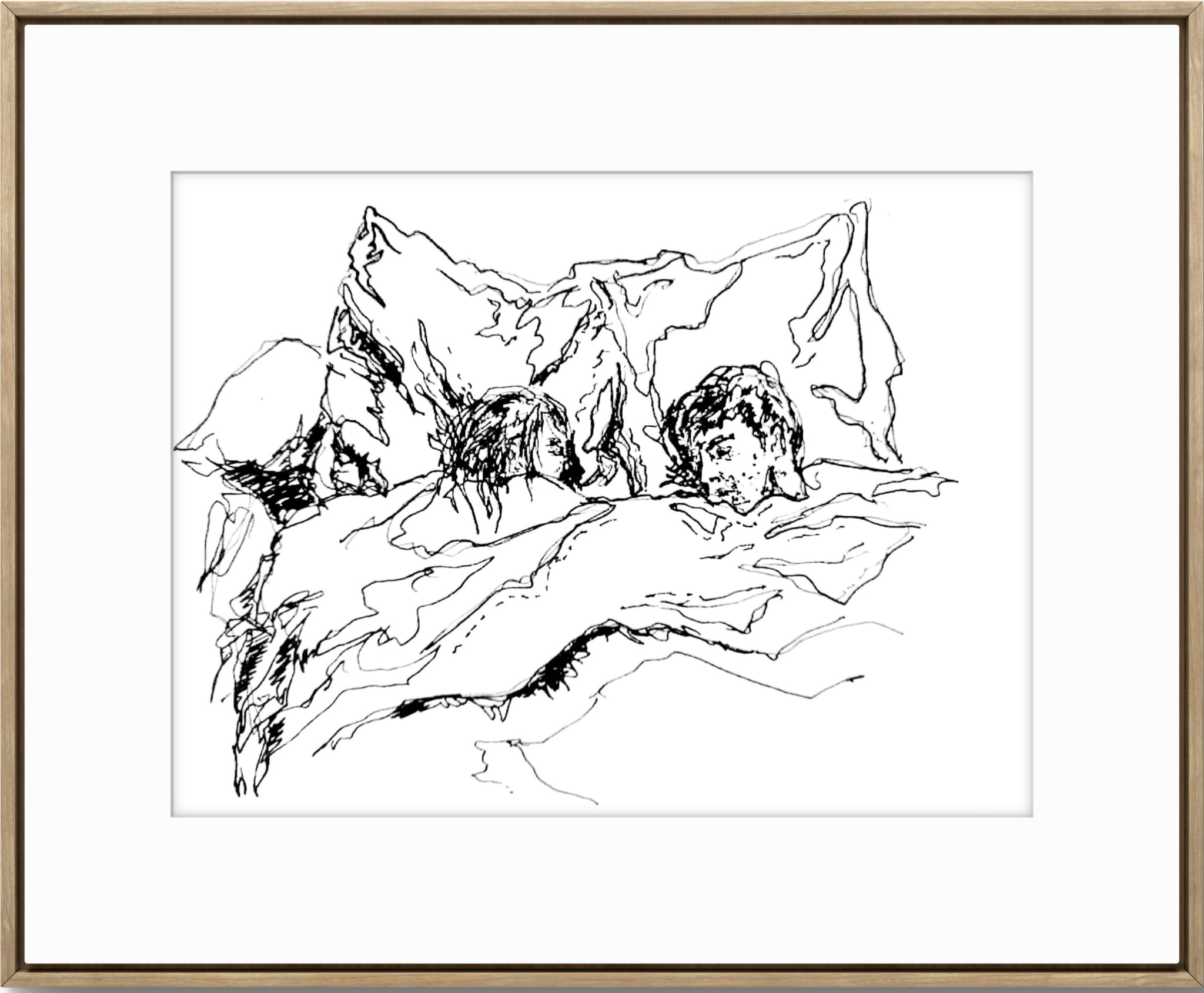 "Dormir Ensemble" - A5 Fine Art Print (Mounted A4)