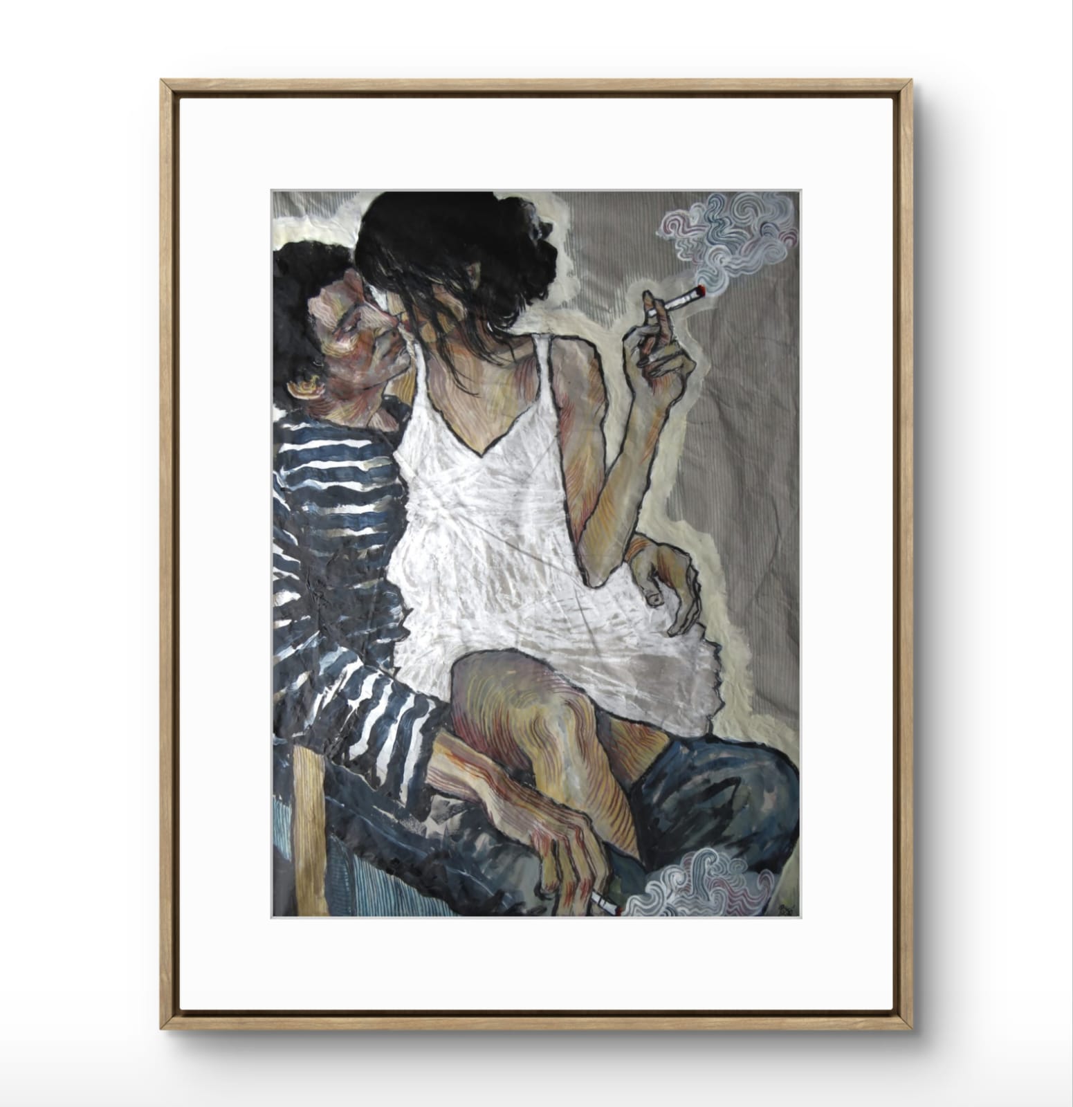"Dans les Bras de la Tendresse" - A3 Fine Art Print (Mounted A2)