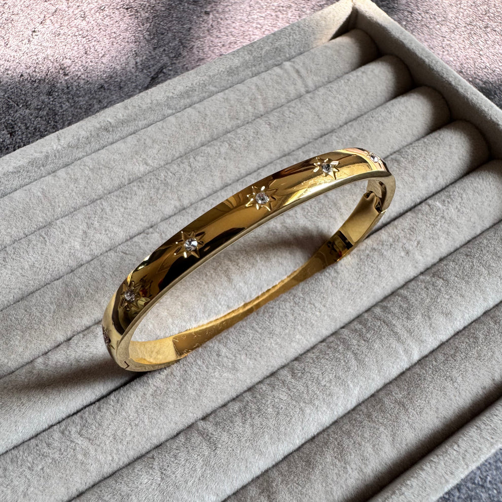 Gold Bracelet with Diamond Accents