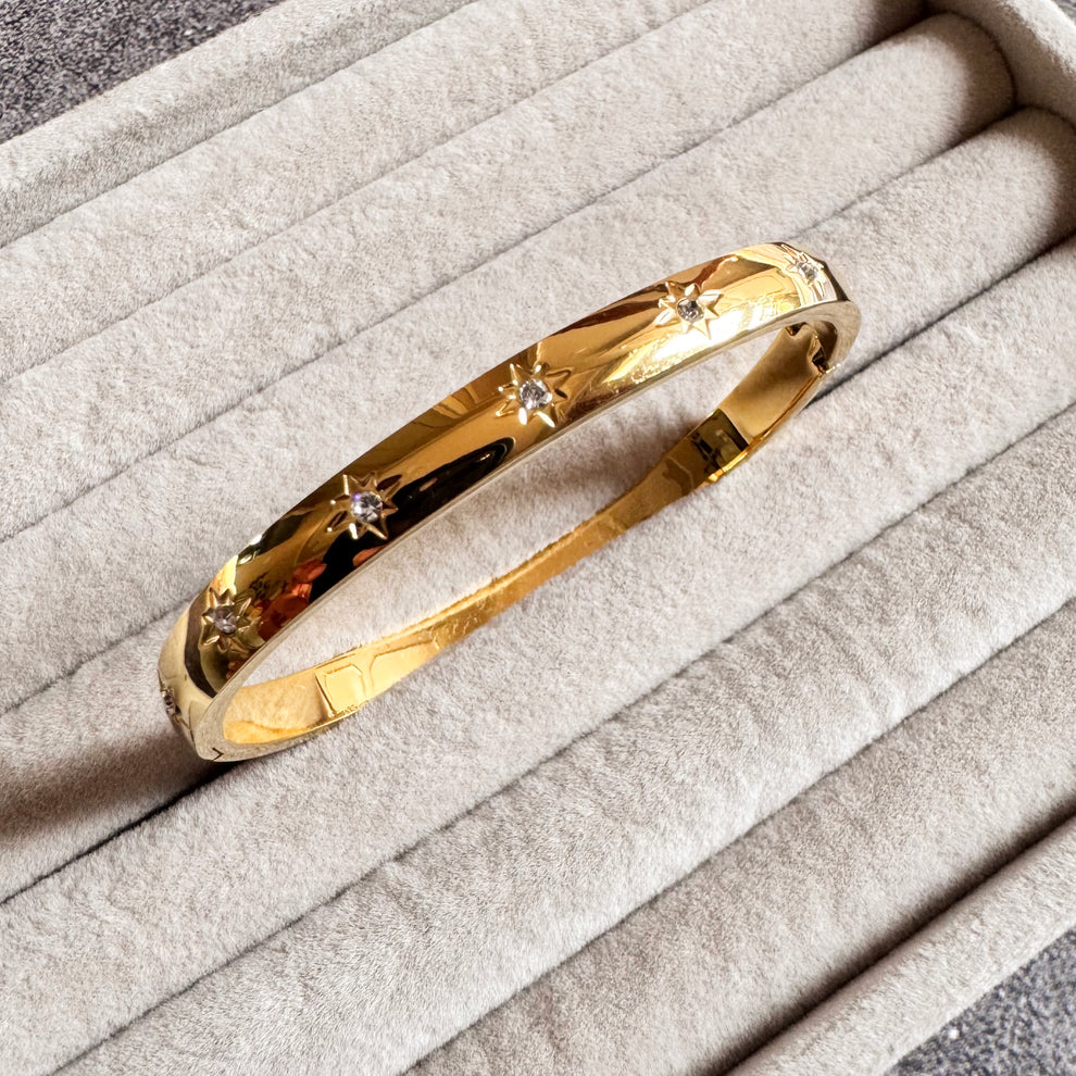 Gold Bracelet with Diamond Accents