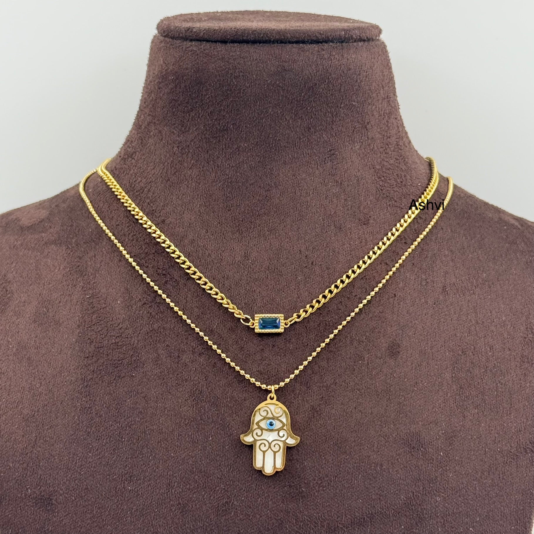 Evil eye Double layer Necklace 