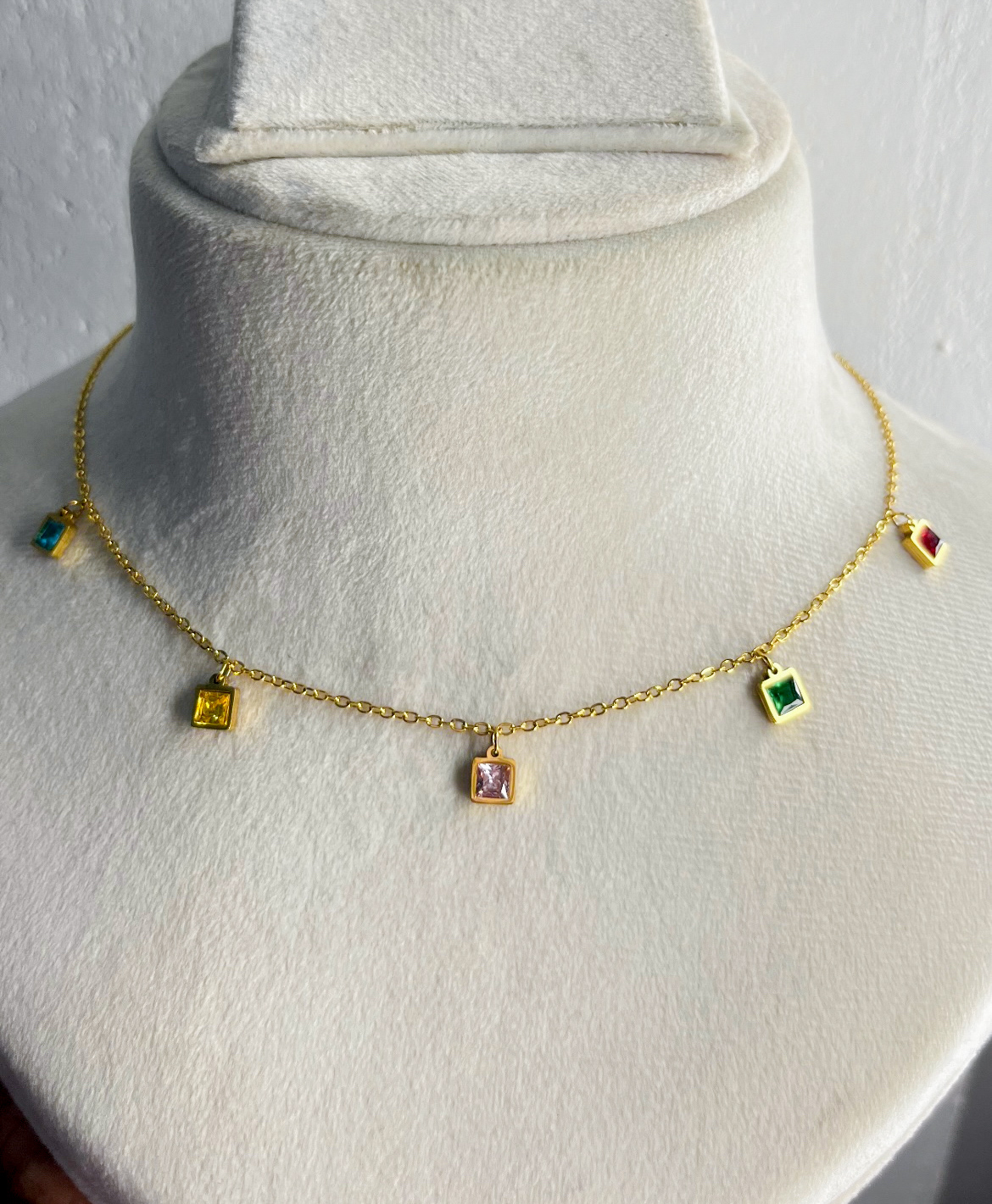Multi-Colored Gemstone Necklace