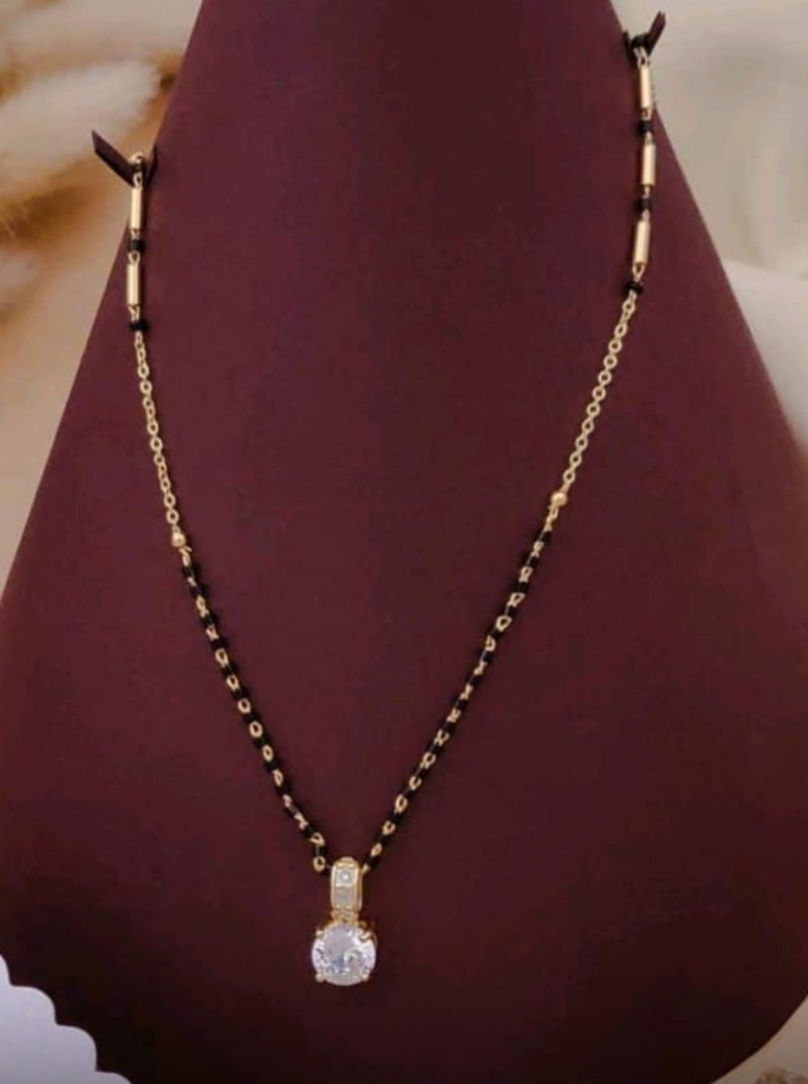 Mangalsutra with Solitaire Pendant