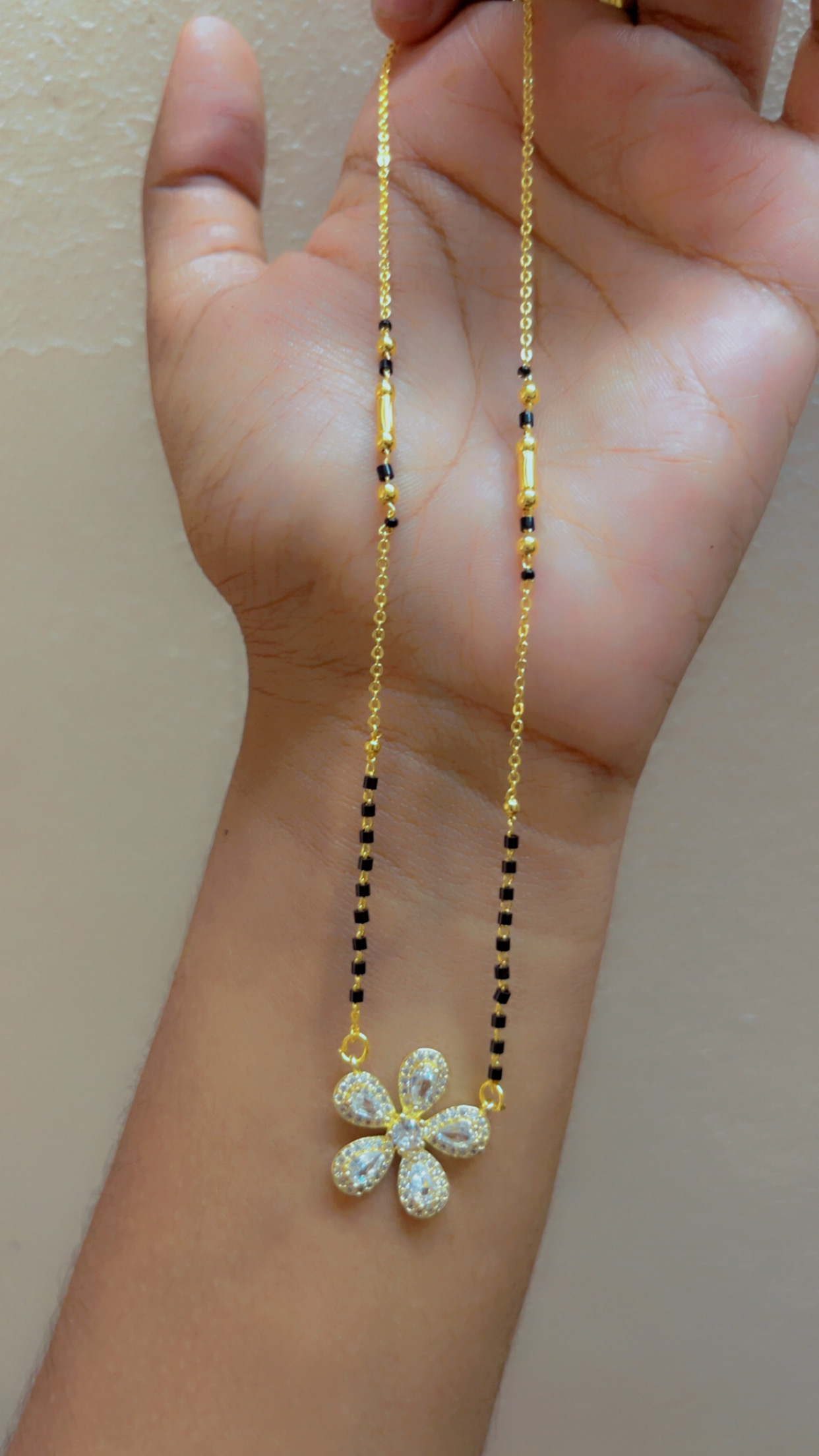 Gold Plated Floral Mangalsutra