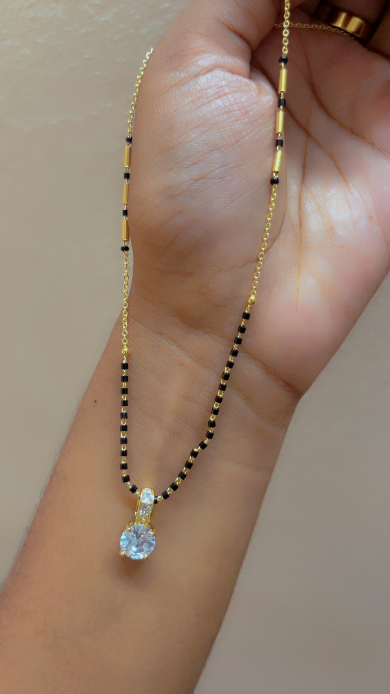 Mangalsutra with Solitaire Pendant