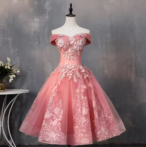 Elegant Pink Floral Dress