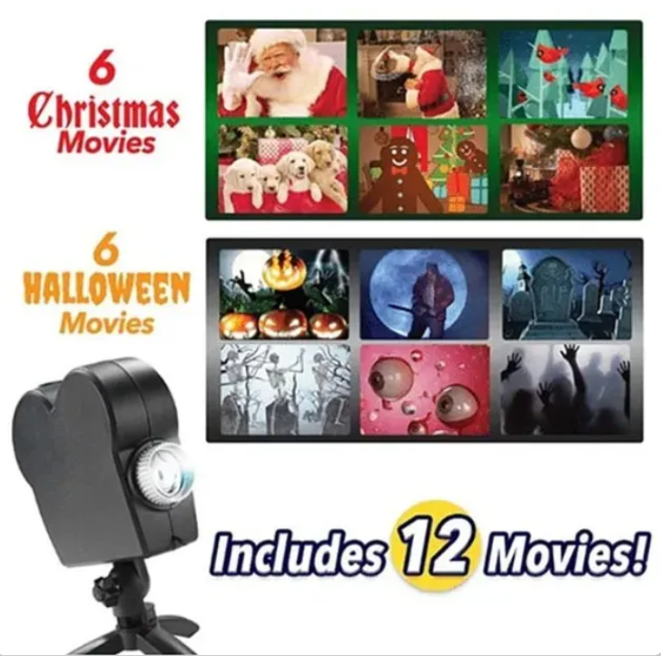 🔥Hot Sale 60% OFF💀 2025 New Upgrade Halloween/Christmas Holographic Projection
