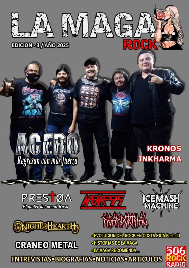 LA MAGA ROCK  #3 Nov-Dec 2025 - ₡2000 colones (aprox USD$4)
