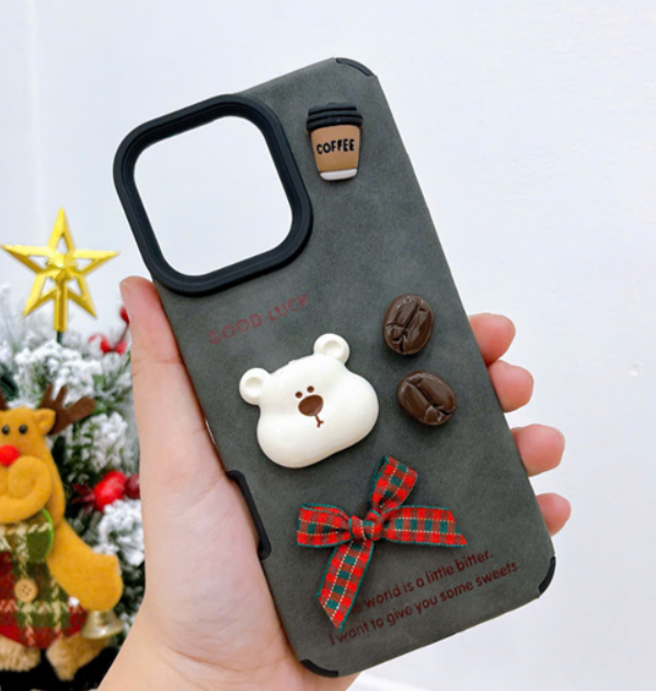 Cute Coffee & Bear Phone Case