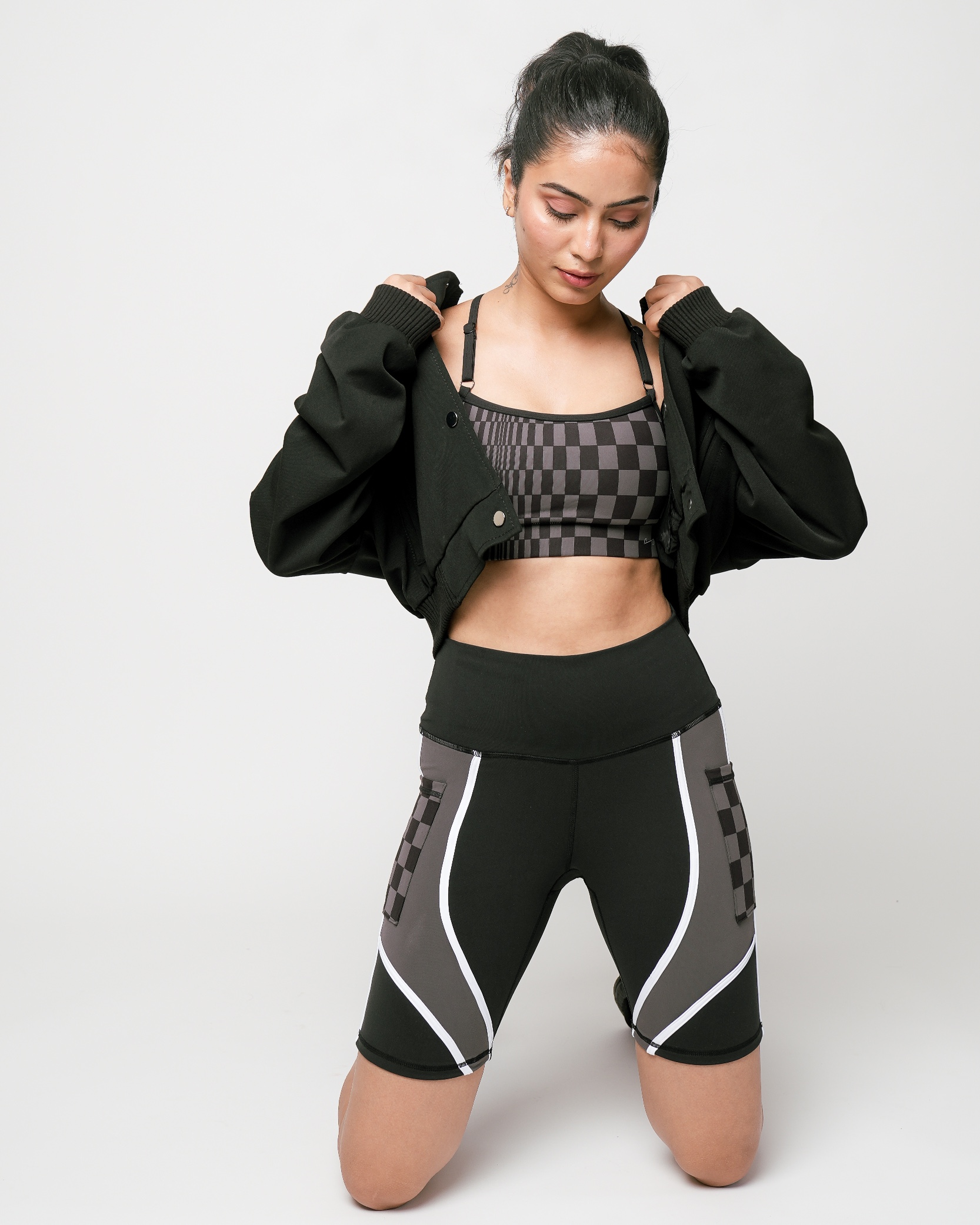 Checkered Sports Bra