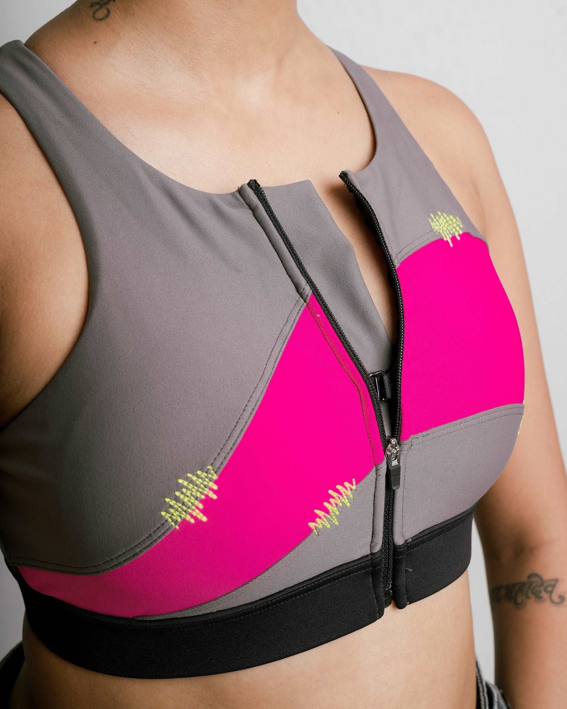 Front-Zip Sports Bra