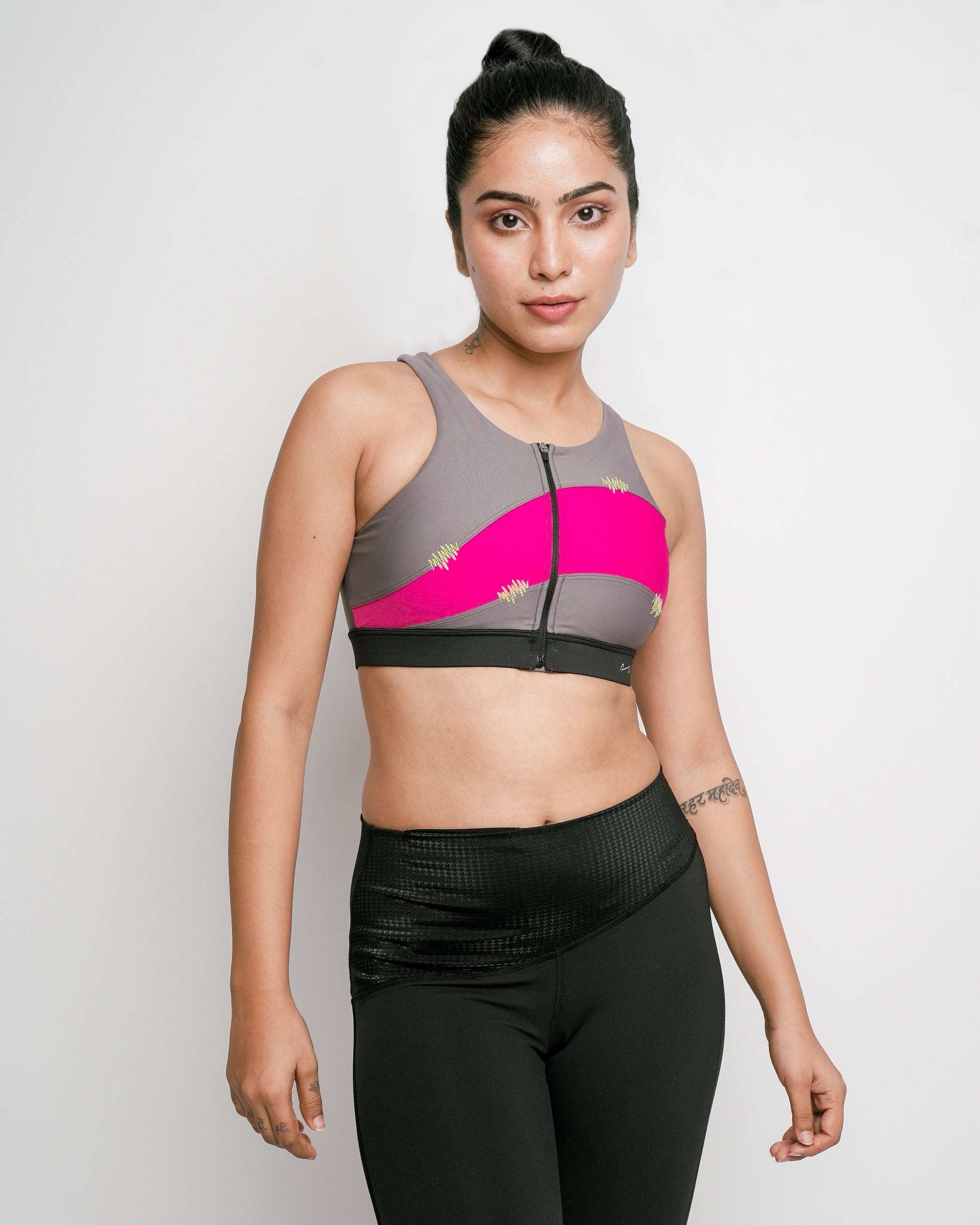 Front-Zip Sports Bra