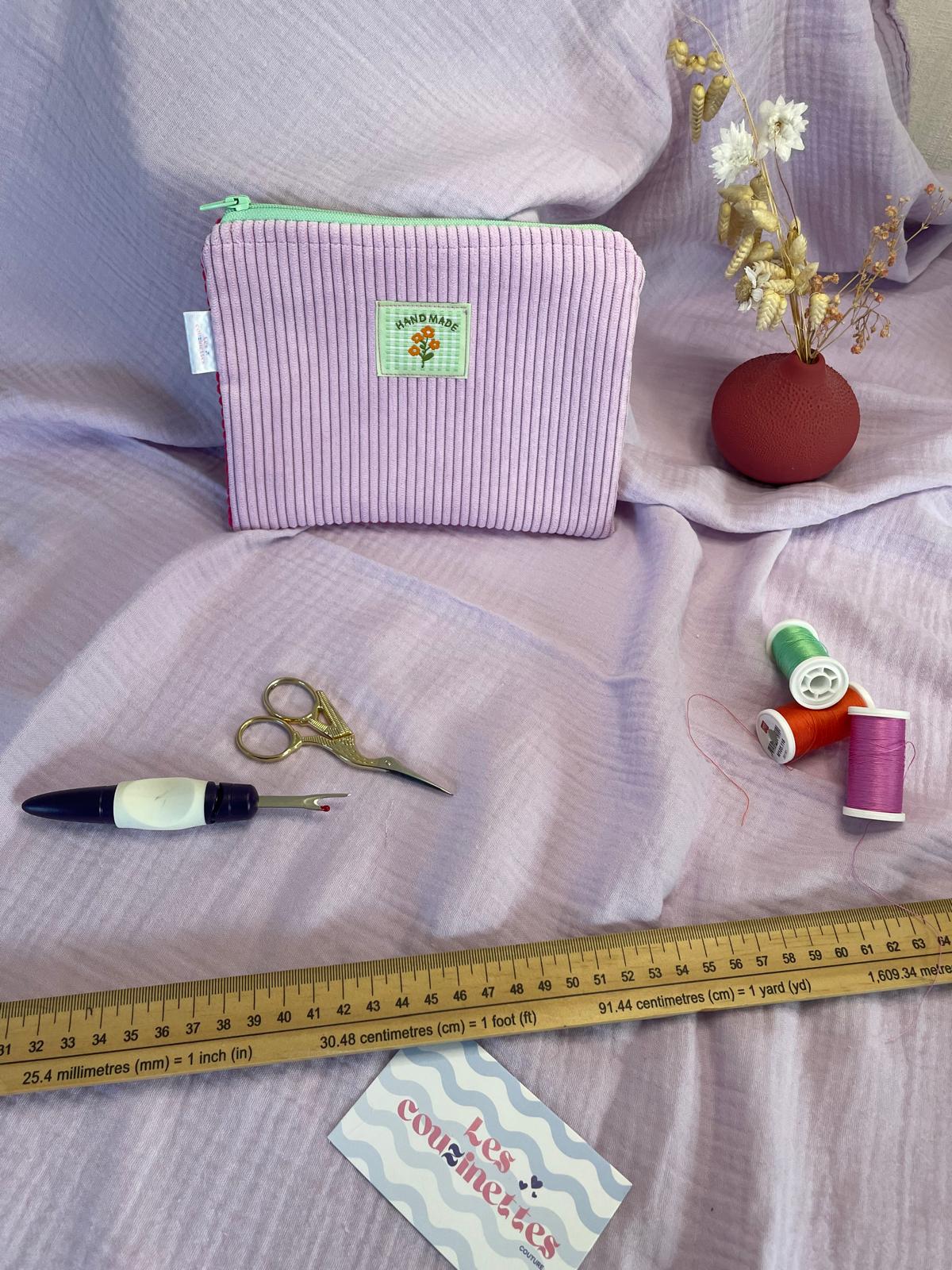 Pochette plate zippée Noélie/Lina