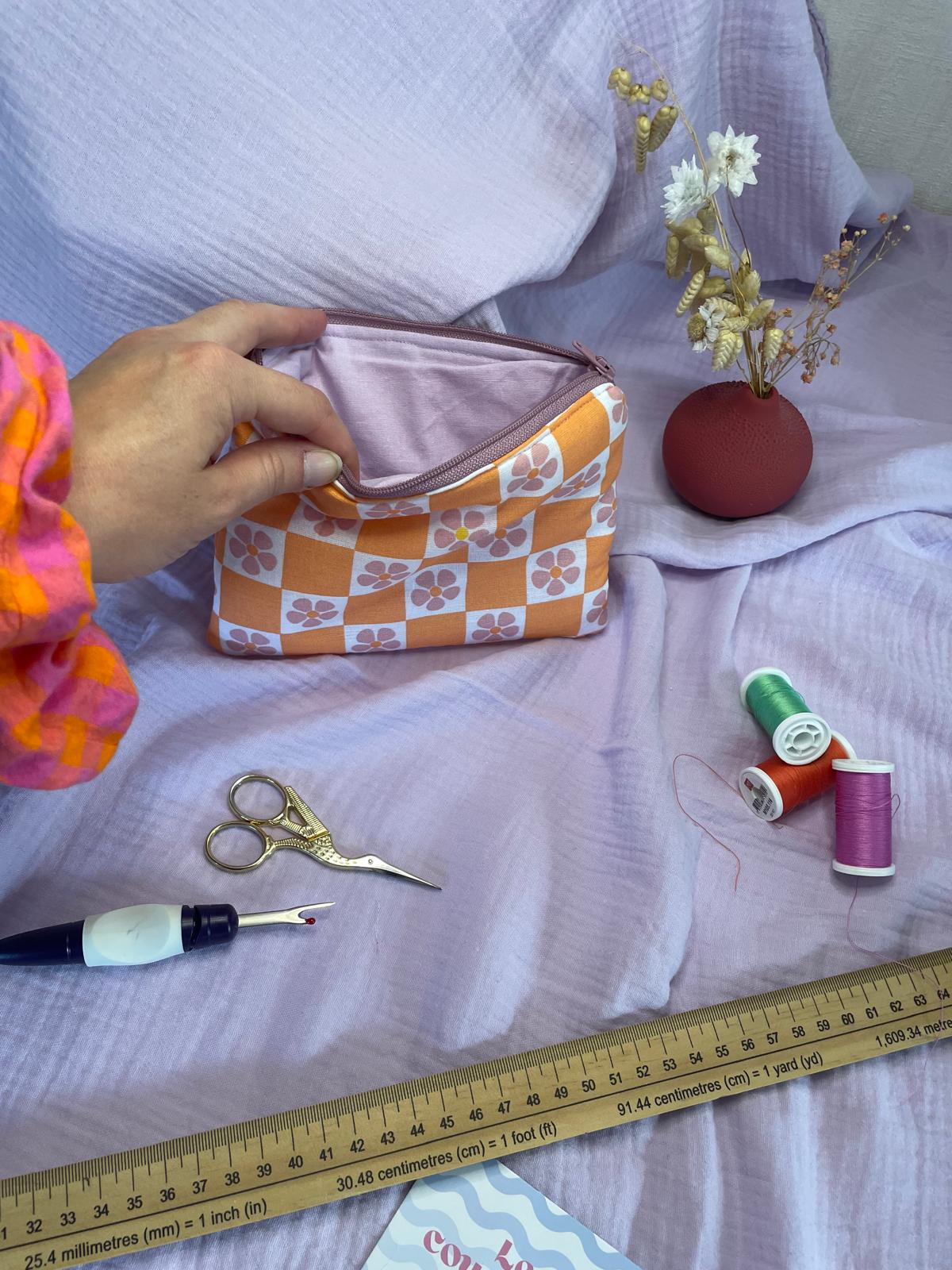 Pochette plate zippée Zoé