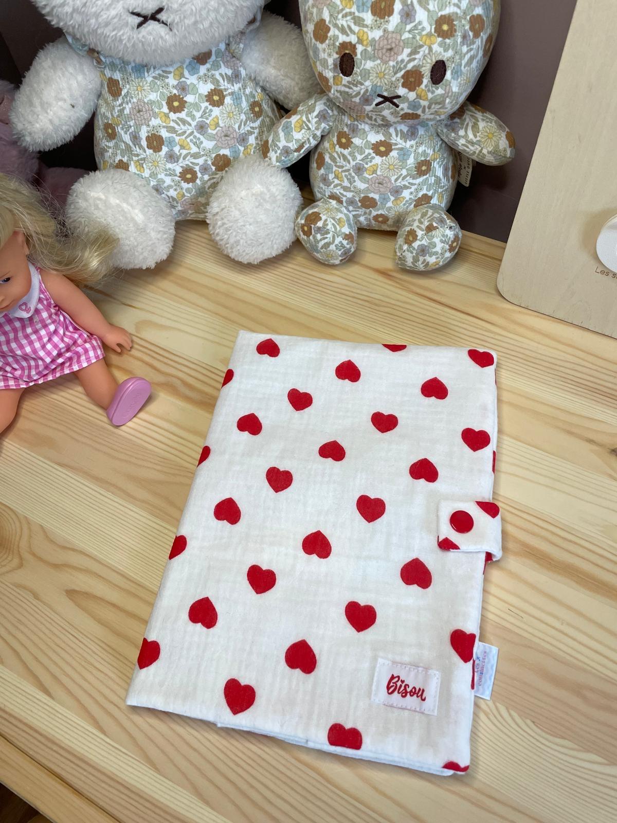 Protège carnet de santé Cœur-Cœur