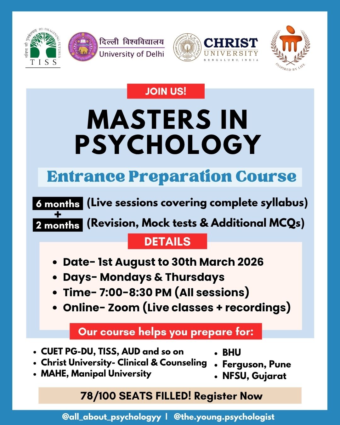 CUET PG & Masters Entrance Preparation Course