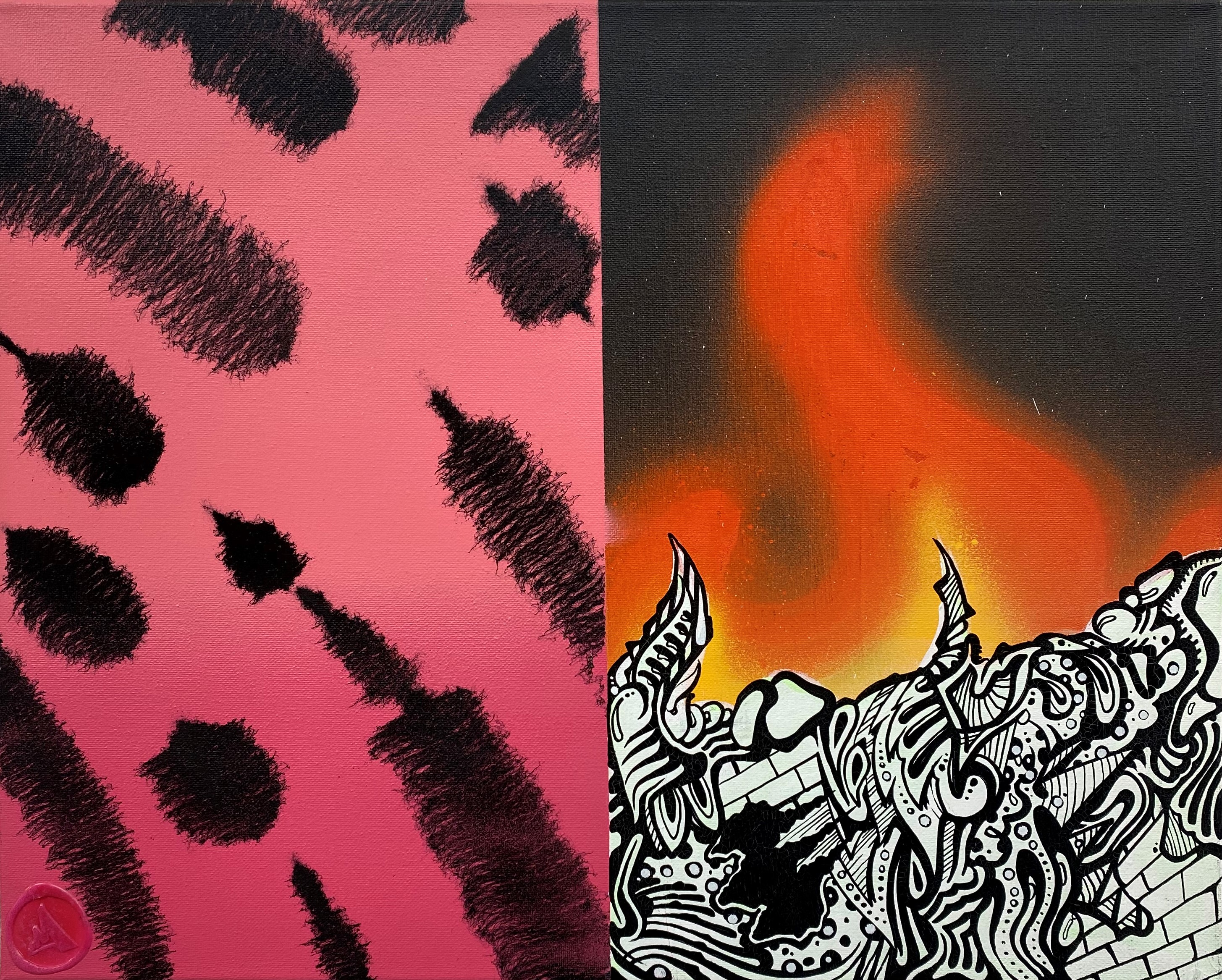 BW 101 Abstract Graffiti Art